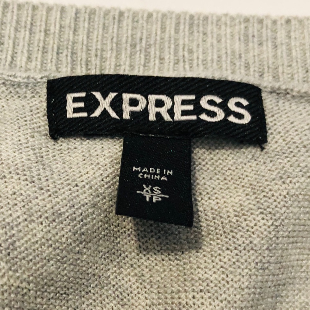 Express Split Back Heathered Gray XS Open Back - Picture 9 of 9